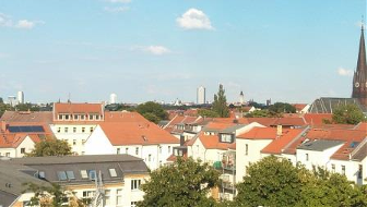 Ferienwohnung Leipzig: Blick von den Apartments über Leipzig